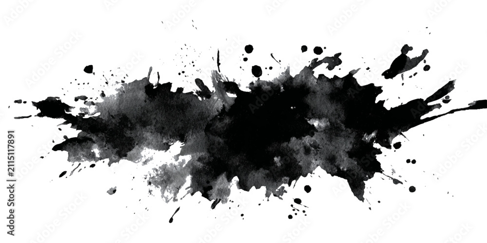 Obraz premium Grungy hand drawn brush stroke background design. vintage smear drip scratch texture vector background.