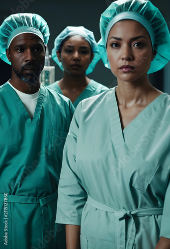 Diverse team of medical pro...