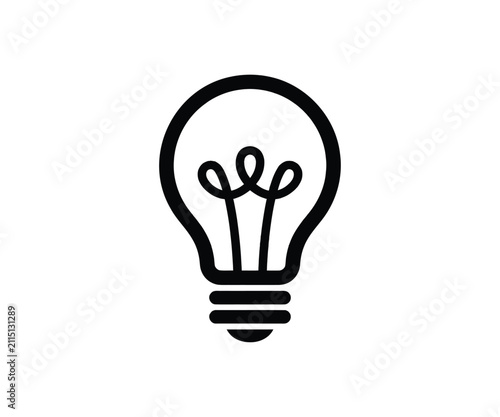Light bulb idea concept icon line art vector illustration creative brain