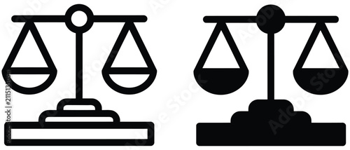 Fotografía Legal Balance Scale Icons Representing Justice Court Law Equality Fairness and A