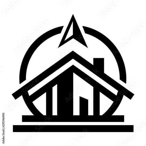 Residential Navigation Home Location Vector Icon