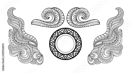 Hand Drawn Paisley Floral Ornament Vector Pattern Seamless Vintage Oriental Design Illustration for Wallpaper Decor Tattoo and Decorative Motif