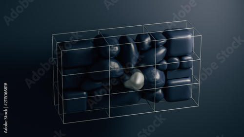 Abstract stone grid background with stones arranged in a pattern