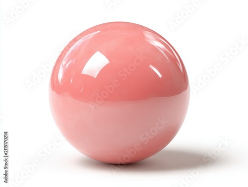 warm coral pink 3D abstract render minimal design asset