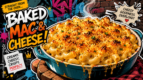 Baked Mac And Cheese Pasta Dish Comfort Food Creamy Homemade Casserole