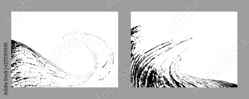 black-and-white background created with black paint strokes