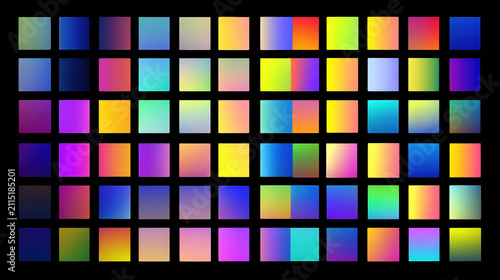 Colorful Squares Grid Gradient Dark Background Abstract Pattern Design Palette Mosaic Vibrant Neon Texture