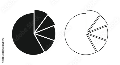Bild auf Leinwand Pie chart silhouette circle segment slice data