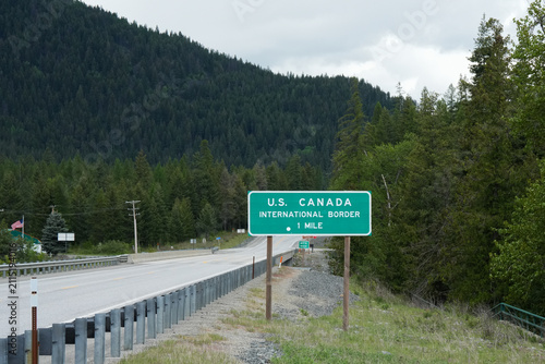 Green highway sign reading 