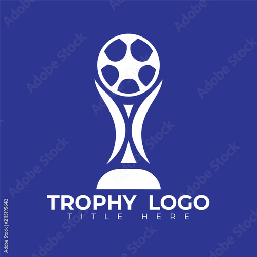 Elegant Football Trophy Vector Logo
