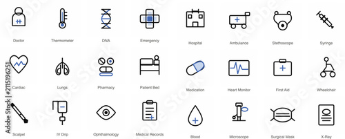 Medical Icons Bundle Vector Template