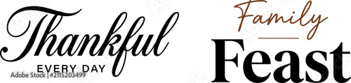 Quadro su tela Elegant typography design for a festive thanks giving celebration featuring than