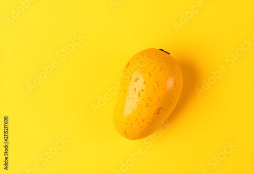 Fresh ripe yellow mango wit...