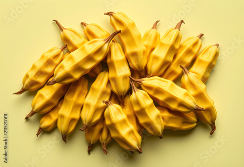 Pile of bright yellow elong...