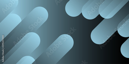 Abstract dynamic shapes composition. Abstract blue liquid gradient color with rounded shape geometric decoration. Vertical rounded forms with clean geometric rhythm and smooth stylized dot blending