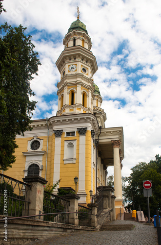 Holy Cross Cathedral is a Ruthenian Greek Catholic cathedral of Eparchy of Mukachevo in Uzhhorod, Ukraine