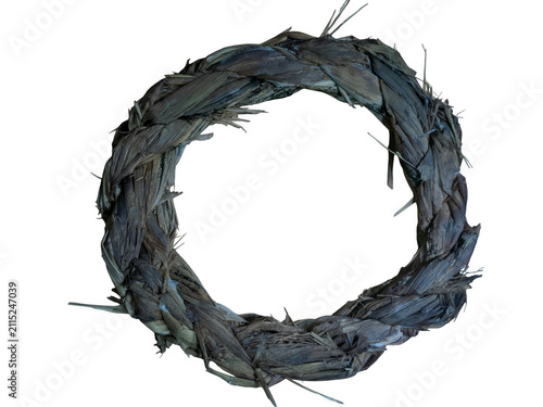 Rustic brown twig wreath for seasonal home decoration