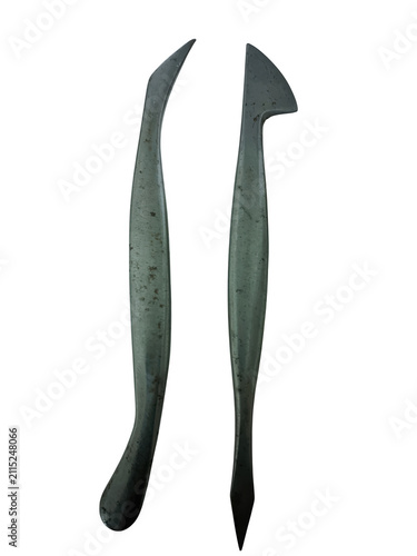 Two professional metal clay sculpting tools for pottery