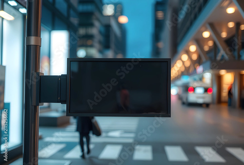 Blank digital screen on a p...