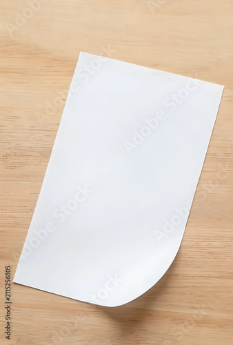 Blank white paper sheet wit...