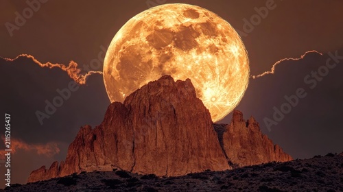 Full moon at its perigee during a supermoon.