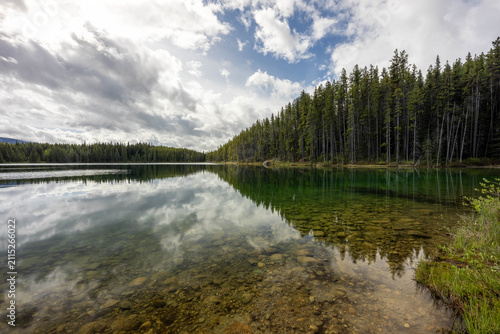 Картината върху платно Moody Skies Over Herbert Lake, Banff National Park