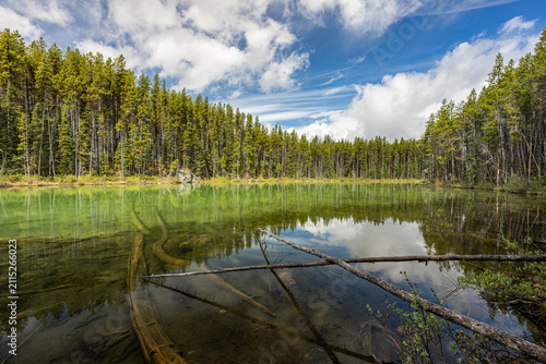 Cuadro en lienzo Tranquil Reflections at Herbert Lake, Banff National Park