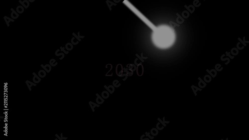 2030 New Year Countdown Swinging Light Pendulum