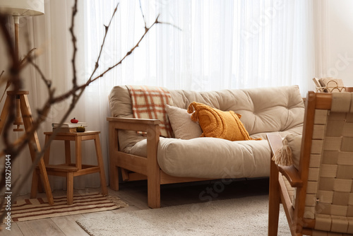 Interior of cozy living roo...