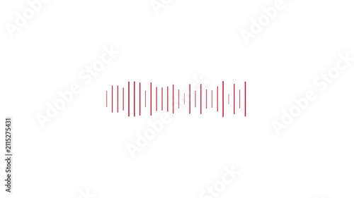 Red Audio Waveform Equalizer Motion Graphic