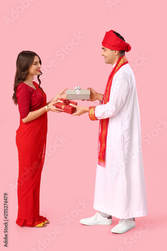 Beautiful Indian couple wit...