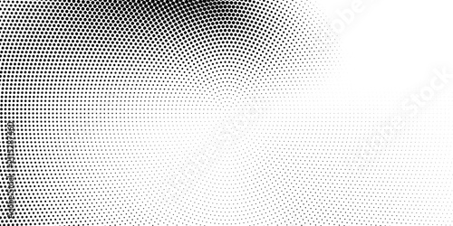 Dotted halftone gradient texture. Fading polka dot background. Repeated dots gradation pattern background. Black vanishing comic pop art overlay backdrop. Halftone raster effect wallpaper. Vector