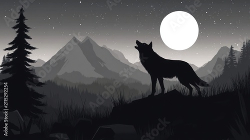 Howling Wolf Background