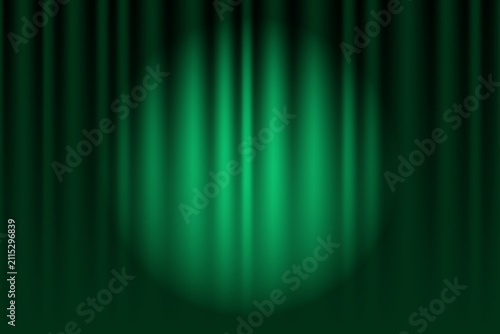 Stage curtain with spotlight vector background. Award nomination ceremony or debut concept.