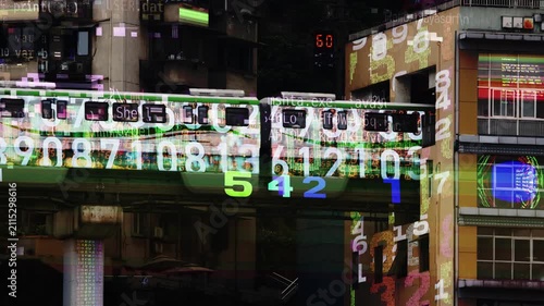 train enters liziba station inside a building on bridge in Chongqing china