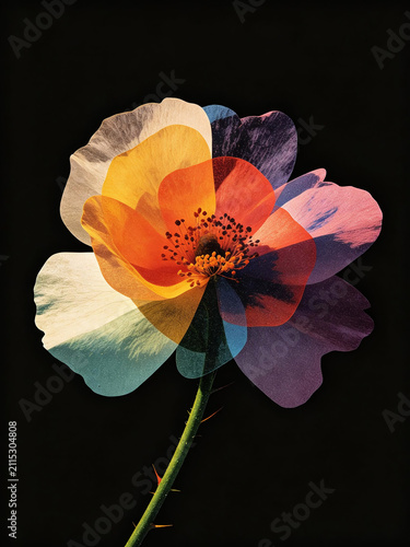 Abstract Minimalist Floral Decorative Art


