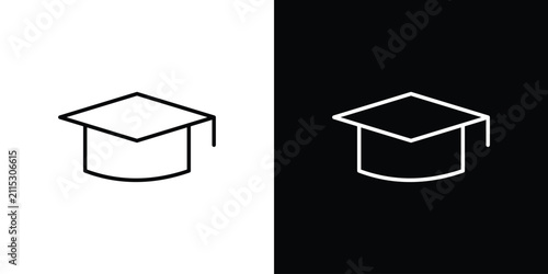 Foto Education icon line art symbols set