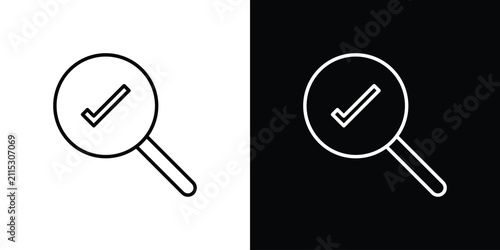 Obraz na płótnie Inspection icon line art symbols set