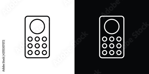 Bild auf Leinwand Interphone icon line art symbols set