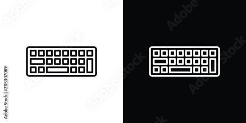 Canvastavla Keyboard icon line art symbols set