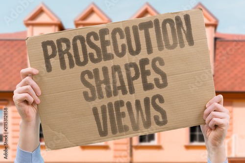 Quadro su tela "Prosecution Shapes Views" How a case is handled affects public opinion