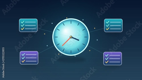 Animated 3D Time Management and Productivity