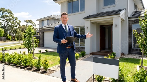 Real Estate agents closeup