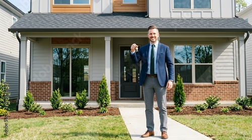 Real Estate agents closeup