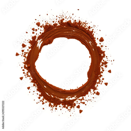 Cocoa powder circle frame w...