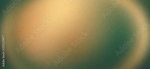 Abstract gradient forest green and gold background with grain noise texture
