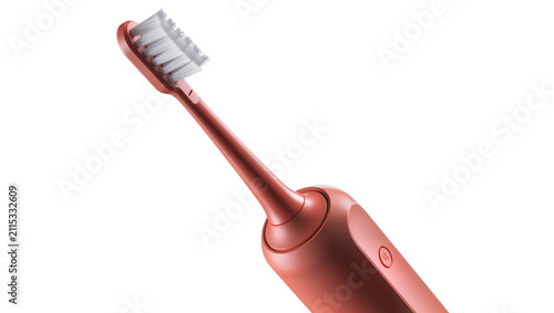 Isolated contemporary electric toothbrush for advanced dental care and oral hygiene routine.