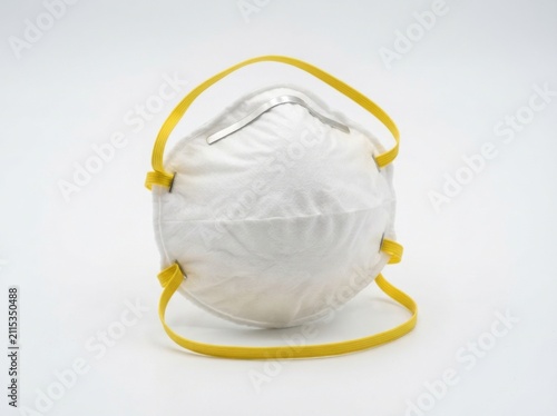 White n95 disposable dust mask respirator for personal protection with respirator, protection