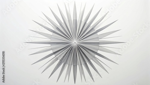 Abstract starburst pattern with radiating lines against a white background