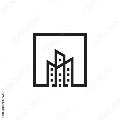 letter MA monogram emblem building real estate